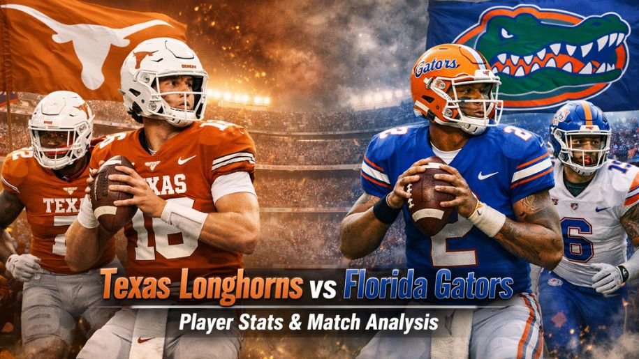 texas longhorns football vs florida gators football match player stats